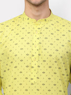 Jompers Men's Lemon Printed Cotton Kurta Payjama Sets | Grocsy