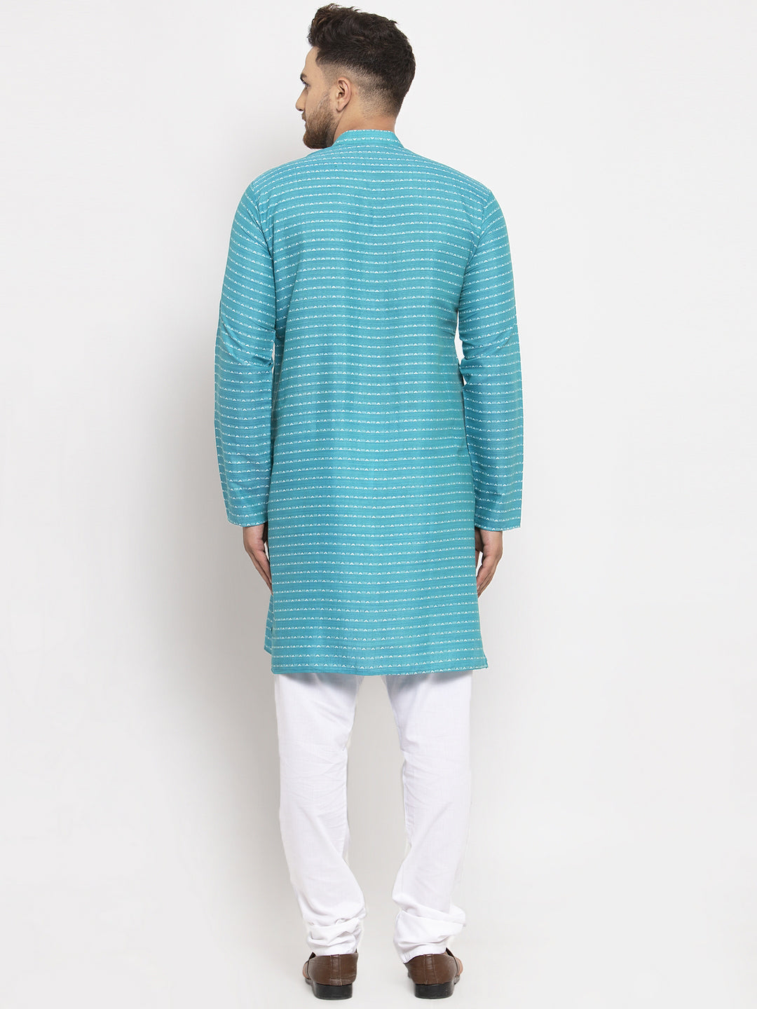 Jompers Men's Blue Printed Blue Kurta Only | Grocsy