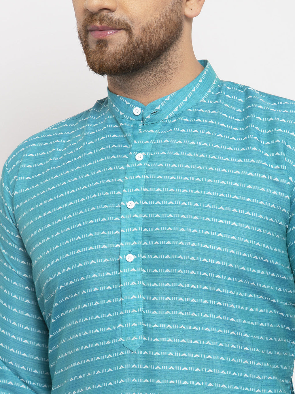 Jompers Men's Blue Printed Blue Kurta Payjama Set | Grocsy