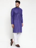 Jompers Men's Beautiful Purple Woven Kurta Only | Grocsy