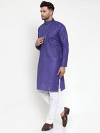 Jompers Men's Beautiful Purple Woven Kurta Only | Grocsy