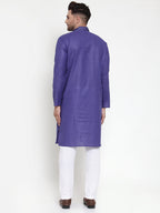 Jompers Men's Beautiful Purple Woven Kurta Only | Grocsy