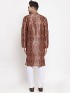 Jompers Men's Multi-Black Printed Kurta Payjama Sets | Grocsy