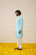 Jompers Men's Sky Embroidered Kurta Only | Grocsy