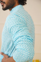 Jompers Men's Sky Embroidered Kurta Only | Grocsy