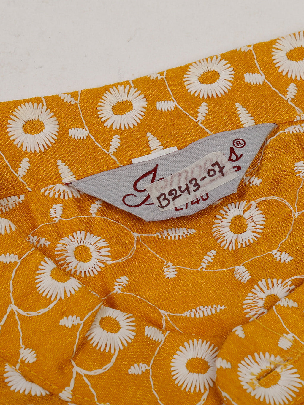 Jompers Men's Mustard Embroidered Kurta with Pyjamas | Grocsy