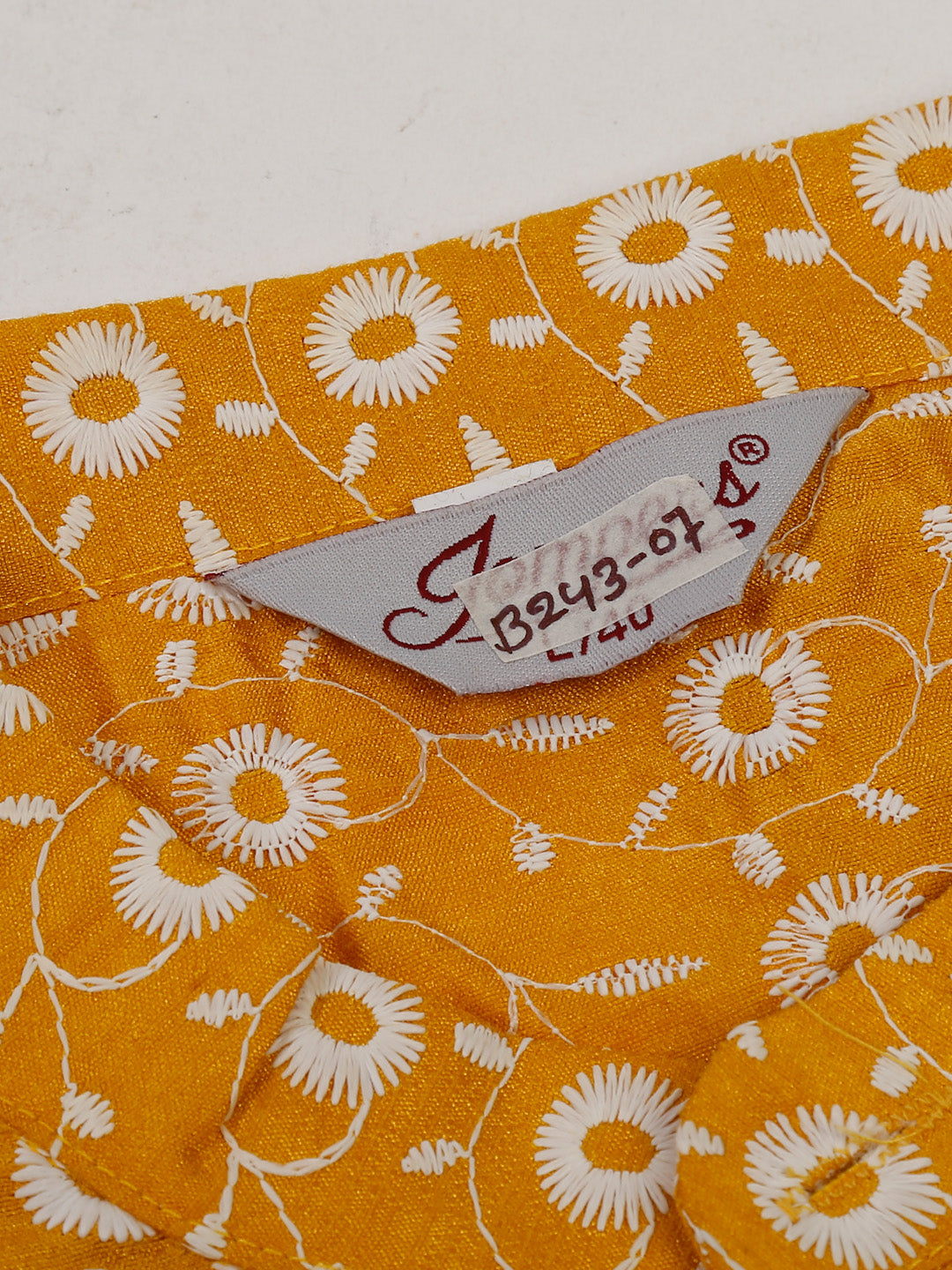 Jompers Men's Mustard Embroidered Kurta with Pyjamas | Grocsy