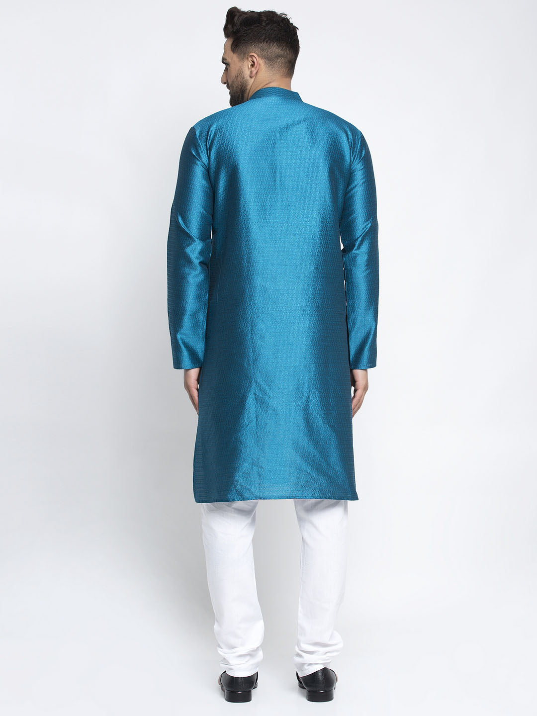 Jompers Men's Peacock Woven Kurta Only | Grocsy