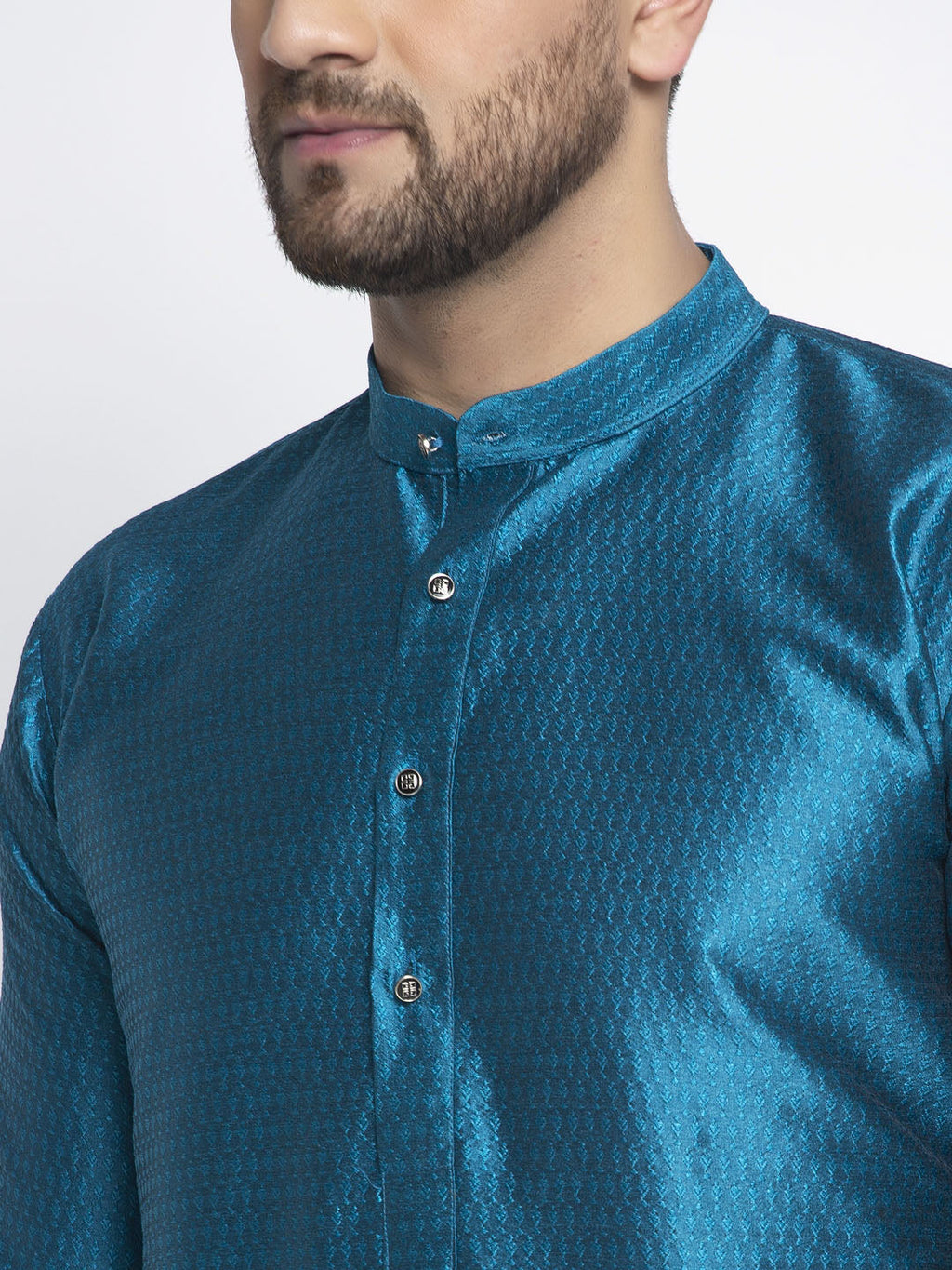 Jompers Men's Peacock Woven Kurta Payjama Set | Grocsy