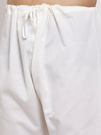 Jompers Men Cream Embroidered Kurta with Pyjamas | Grocsy