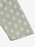 Jompers Men's Cotton Floral printed kurta Pyjama Set - Grey | Grocsy