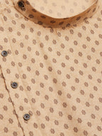 Jompers Men's Beautiful Beige Cotton printed kurta Only | Grocsy