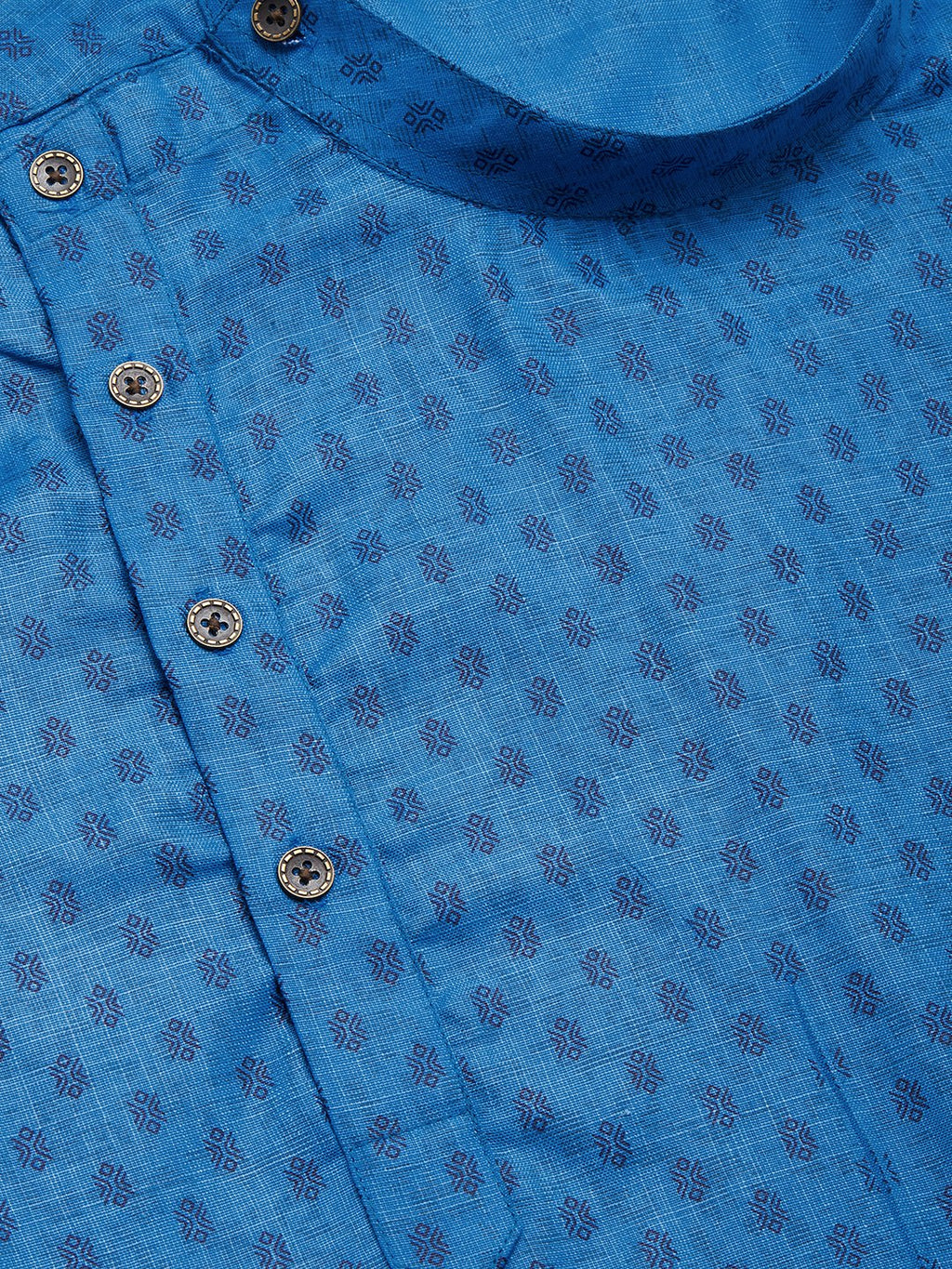 Jompers Men's Blue Cotton printed kurta Only | Grocsy