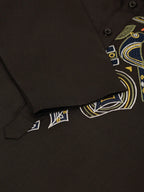 Jompers Men's Cotton Embroidered Kurta Pajama Sets - Black | Grocsy