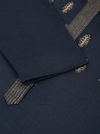 Jompers Men's Cotton Embroidered Kurta Pajama Sets - Navy Blue | Grocsy