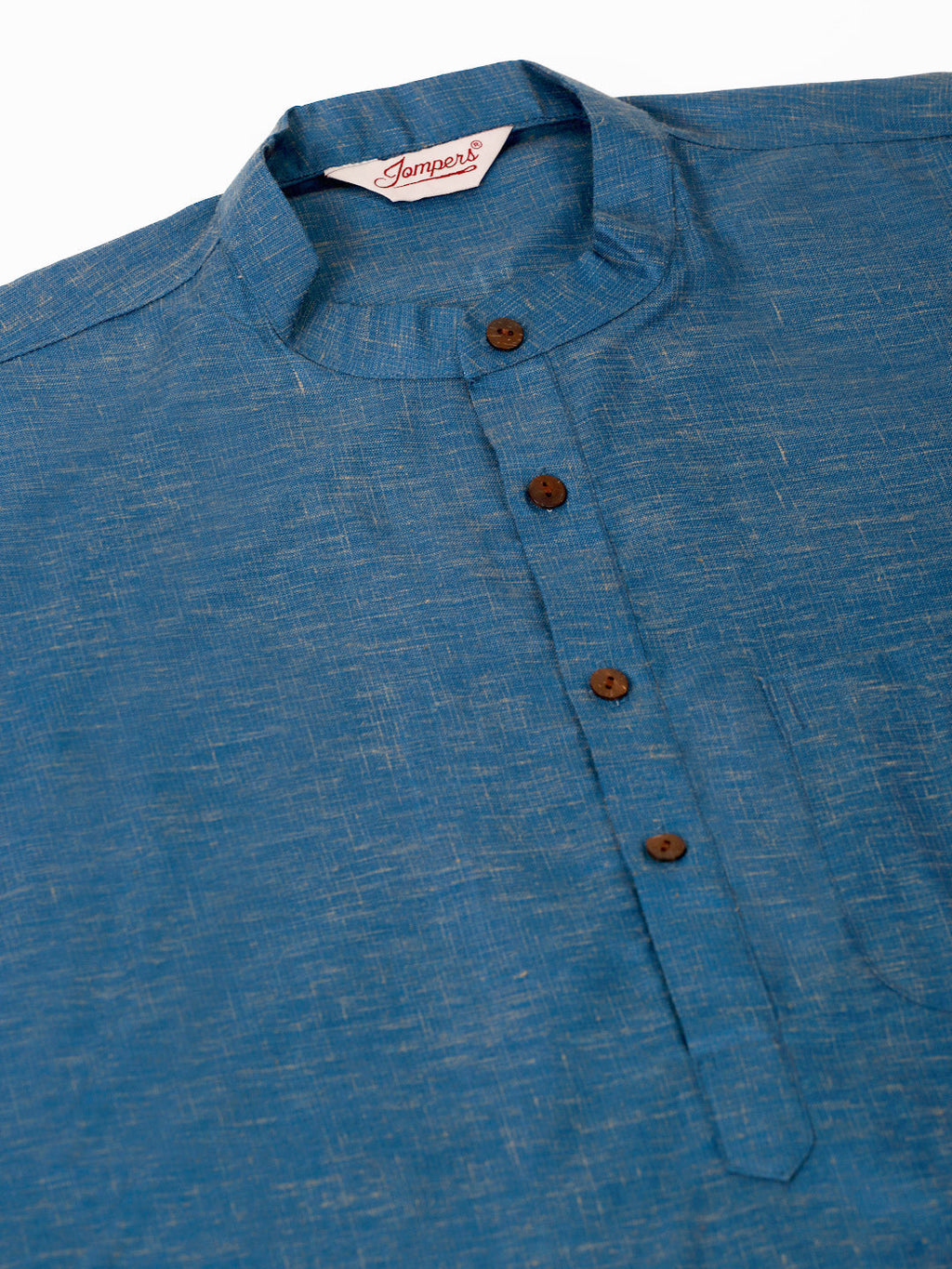 Jompers Men's Cotton Solid Kurta Pajama Sets - Peacock | Grocsy