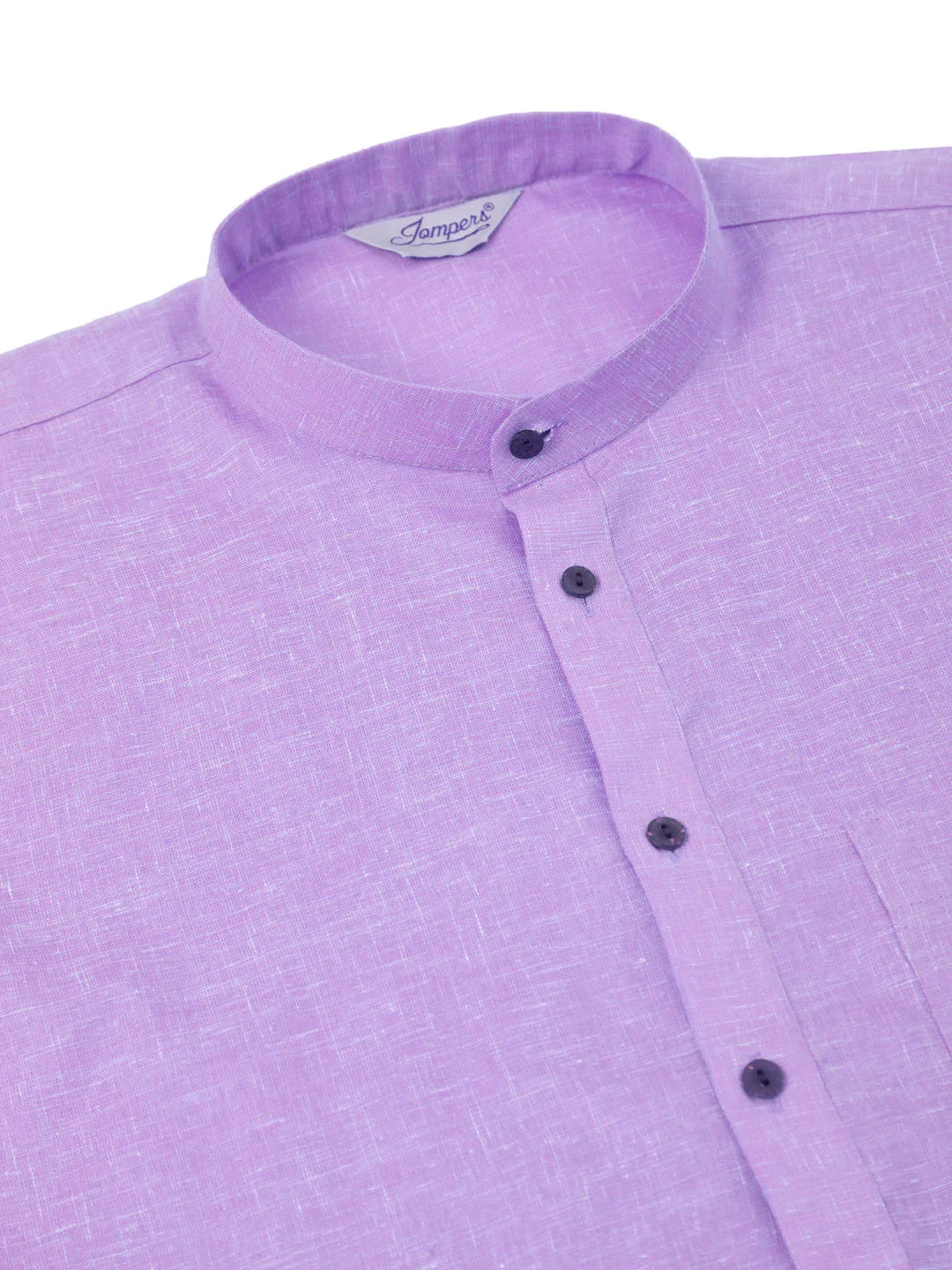 Jompers Men's Cotton Solid Kurta Pajama Set - Purple | Grocsy