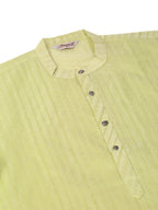 Jompers Men's Silk Blend Sequence Embroidered Kurta Pyjama Set - Green | Grocsy