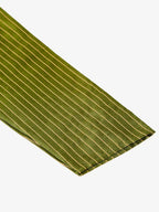 Jompers Men's Olive Green Striped Pleated Chikankari Kurta pyjama Set | Grocsy