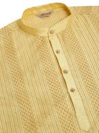 Jompers Men's Golden Embroiderd Kurta Pajama | Grocsy