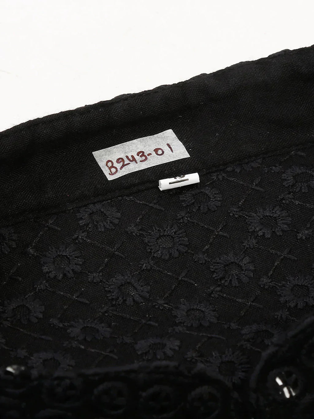 Jompers Men's Black Chikankari Embroidered and Sequence Kurta with Churidar | Grocsy