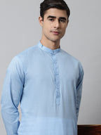 Jompers Men's Light blue Cotton Striped Kurta Payjama Sets | Grocsy