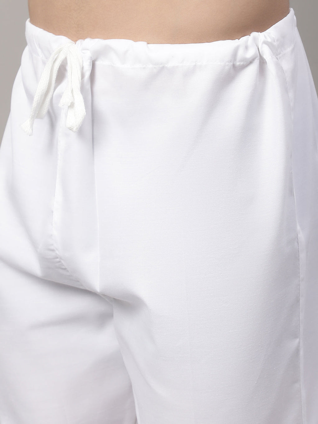 Jompers Men's White Embroidered Straight Kurta Pyjama Set | Grocsy