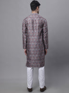 Jompers Men's Maroon Digital Printed Kurta Pyjama Set | Grocsy