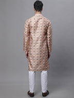 Jompers Men's Peach Digital Printed Kurta Pyjama Set | Grocsy