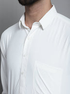 Jompers Men's White Cotton Solid Pathani Kurta with Salwar | Grocsy
