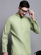 Jompers Men's Pure Cotton Kurta with Churidar - Pista | Grocsy