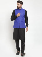 Jompers Men's Solid Kurta Pajama with Solid Royal Waistcoat | Grocsy