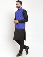 Jompers Men's Solid Kurta Pajama with Solid Royal Waistcoat | Grocsy