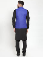 Jompers Men's Solid Kurta Pajama with Solid Royal Waistcoat | Grocsy