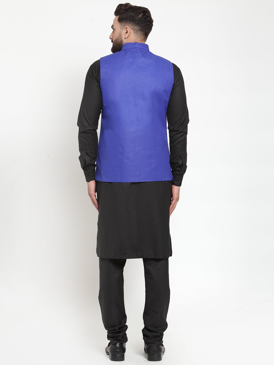Jompers Men's Solid Kurta Pajama with Solid Royal Waistcoat | Grocsy