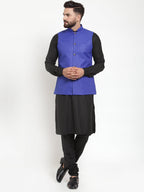 Jompers Men's Solid Kurta Pajama with Solid Royal Waistcoat | Grocsy