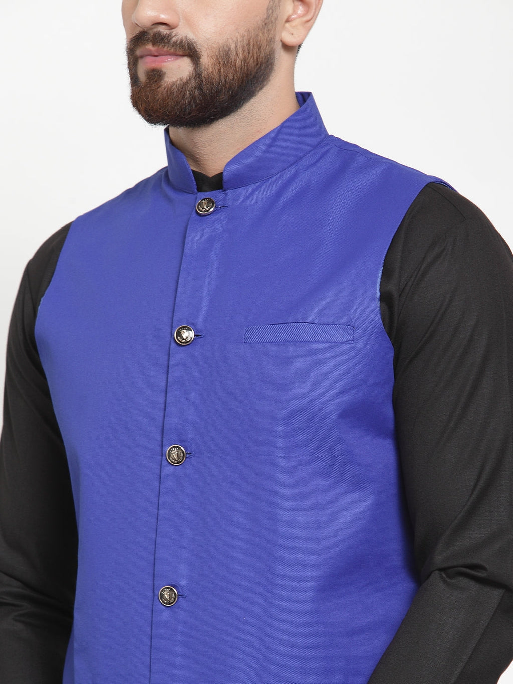 Jompers Men's Solid Kurta Pajama with Solid Royal Waistcoat | Grocsy