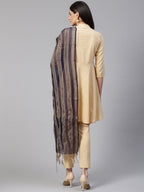 Jompers Women Beige Solid Kurta with Trousers & Dupatta | Grocsy