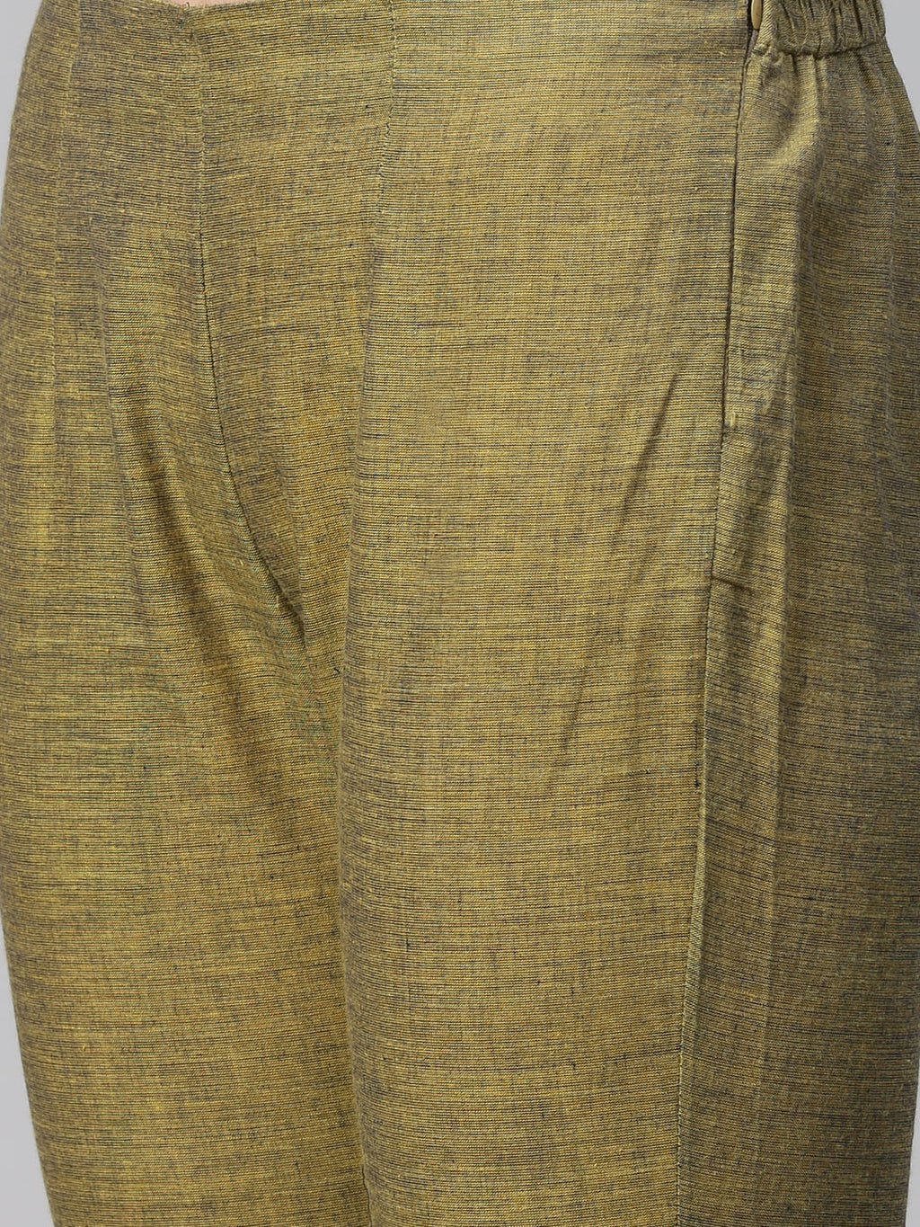 Jompers Women Mustard Yoke Design Kurta with Trousers | Grocsy