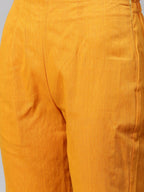 Jompers Women Yellow Printed Kurta with Trousers | Grocsy