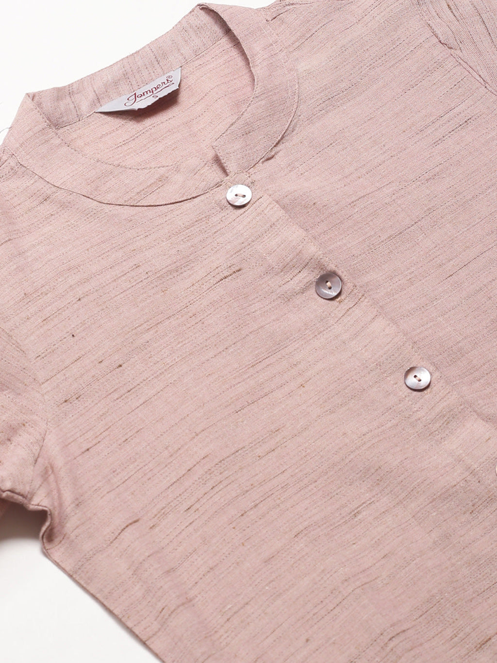 Jompers Women Pink Woven Design Kurta with Trousers | Grocsy