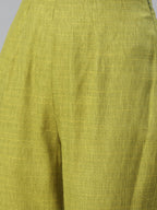 Jompers Women Green & Beige Self Design Kurta with Trousers & Dupatta | Grocsy