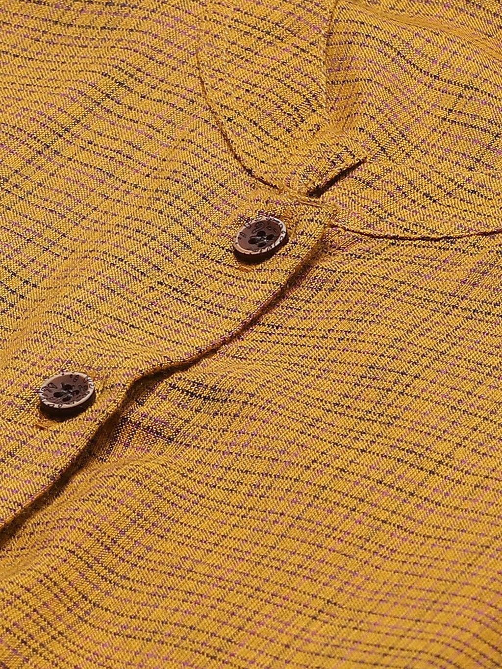 Jompers Women Mustard & Beige Self Checked Kurta with Trousers & Dupatta | Grocsy