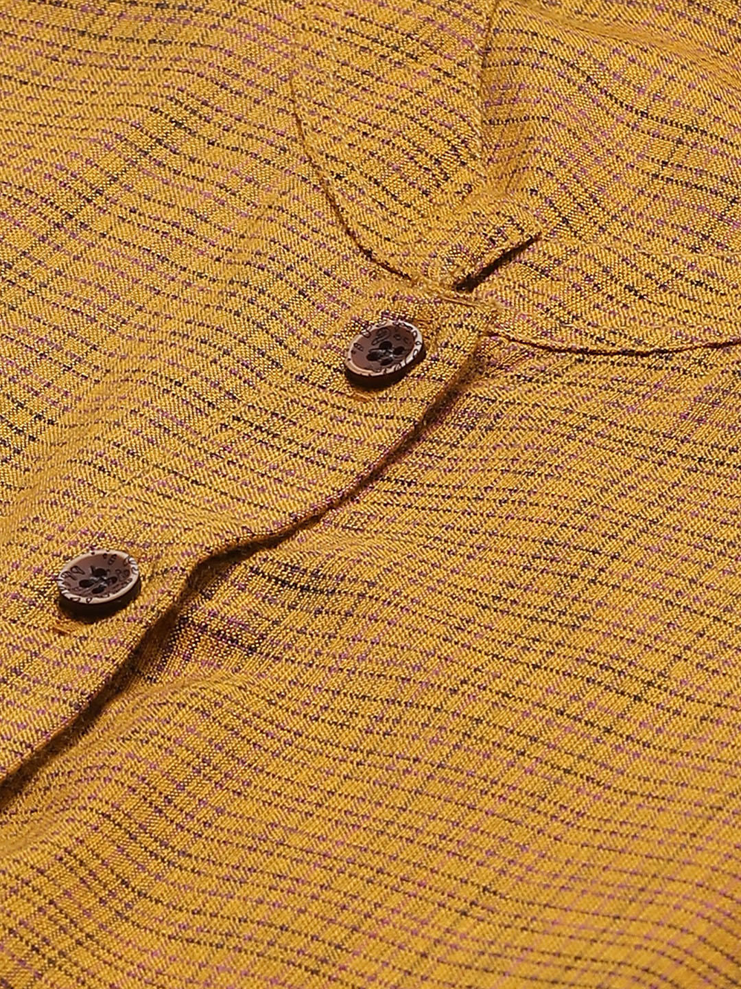 Jompers Women Mustard & Beige Self Checked Kurta with Trousers & Dupatta | Grocsy