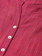 Jompers Women Pink & Beige Self-Striped Kurta with Trousers & Dupatta | Grocsy