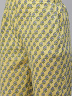 Jompers Women's Green Ethnic Motifs Printed Pure Cotton Kurta with Trousers & Dupatta | Grocsy