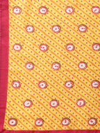 Jompers Women's Yellow & Pink Ethnic Motifs Printed Pure Cotton Kurta With Trousers & Dupatta | Grocsy