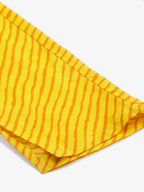 Jompers Women's Yellow & Pink Ethnic Motifs Printed Pure Cotton Kurta With Trousers & Dupatta | Grocsy