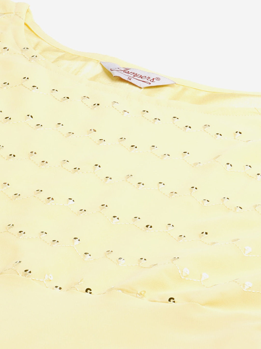 Jompers Women Yellow Embroidered Regular Sequinned Kurta with Trousers & With Dupatta | Grocsy