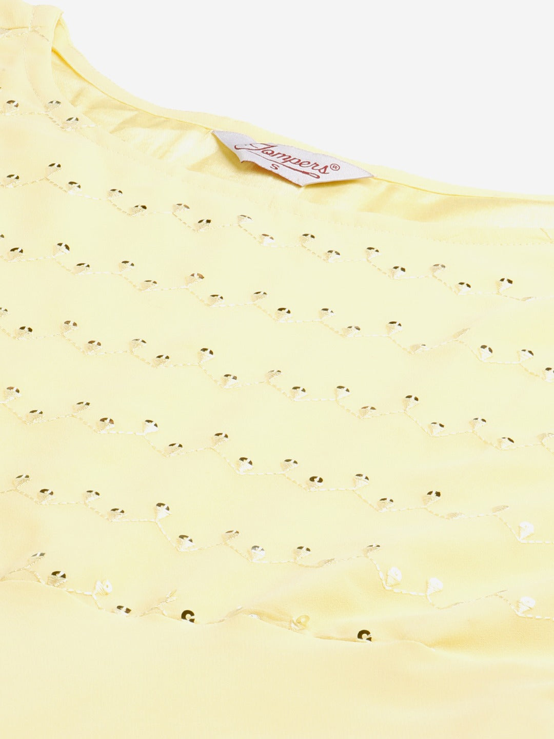 Jompers Women Yellow Embroidered Regular Sequinned Kurta with Trousers & With Dupatta | Grocsy